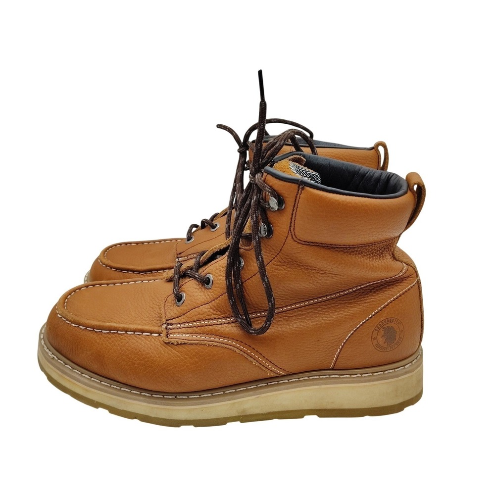 Mens ROCKROOSTER Edgewood Brown Composite Toe Work Boots Size 13 Extra Wide EEE